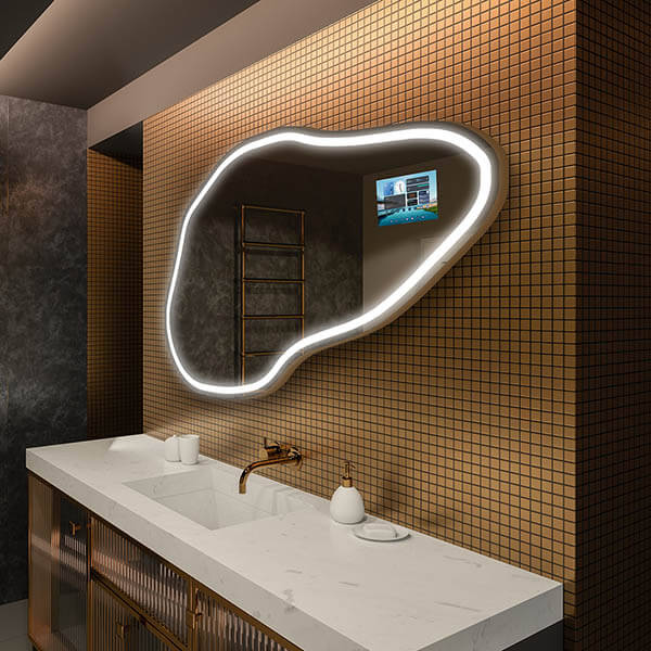 Smart irregular LED mirror