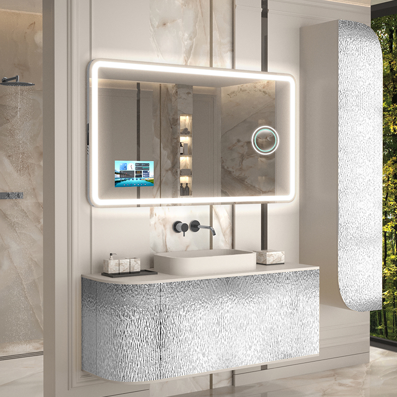 Smart LED rounded mirror