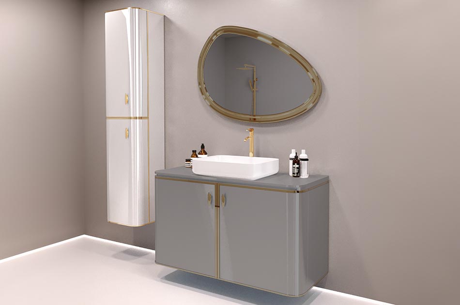 ChromeLine Wall Cabinet with Shelves